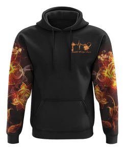 Faith Fire Rose All Over Print 3D Hoodie, Christian Hoodie, Christian Sweatshirt, Bible Verse Shirt