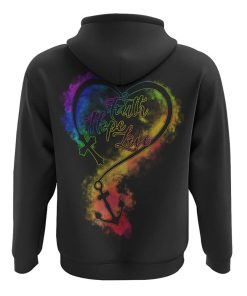 Faith Hope Love Cross Anchor Heart All Over Print 3D Hoodie, Christian Hoodie, Christian Sweatshirt, Bible Verse Shirt