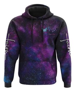 Faith Hope Love Galaxy Butterfly Cross All Over Print 3D Hoodie, Christian Hoodie, Christian Sweatshirt, Bible Verse Shirt