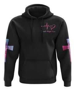 Faith Hope Love Heart Colorful Watercolor All Over Print 3D Hoodie, Christian Hoodie, Christian Sweatshirt, Bible Verse Shirt