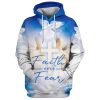 Faith Over Fear Hoodie For Men & Women, God 3D Printed Hoodie, Christian Apparel Hoodies