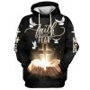 God Will Not Abandon Those Who Search For Him Hoodies Men & Women, God 3D Printed Hoodie, Christian Apparel Hoodies