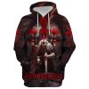 Faith Over Fear, Gothic Lion Black Hoodie For Men & Women, God 3D Printed Hoodie, Christian Apparel Hoodies