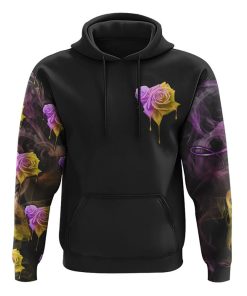 Faith Rose Cross Colorful Smoke All Over Print 3D Hoodie, Christian Hoodie, Christian Sweatshirt, Bible Verse Shirt