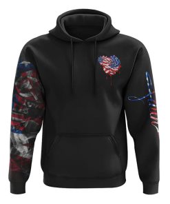 Faith Rose Independence Day Flag All Over Print 3D Hoodie, Christian Hoodie, Christian Sweatshirt, Bible Verse Shirt