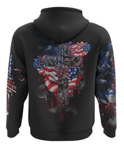 Faith Rose Independence Day Flag All Over Print 3D Hoodie, Christian Hoodie, Christian Sweatshirt, Bible Verse Shirt
