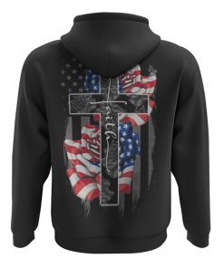 Faith Rose Us Flag All Over Print 3D Hoodie, Christian Hoodie, Christian Sweatshirt, Bible Verse Shirt