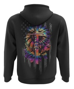 Faith Sunflower Flag New Tie Dye All Over Print 3D Hoodie, Christian Hoodie, Christian Sweatshirt, Bible Verse Shirt