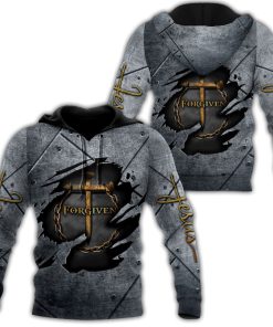 Faith in God Forgiven God 3D Hoodie For Man And Women, Jesus Printed 3D Hoodie