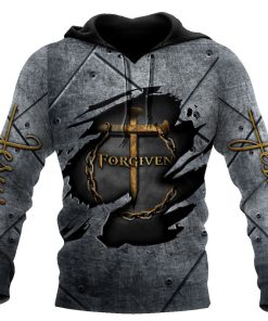Faith in God Forgiven God 3D Hoodie For Man And Women, Jesus Printed 3D Hoodie