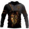 Faith in God Lion Jesus Is My God My Lord My Savior God 3D Hoodie For Man And Women, Jesus Printed 3D Hoodie