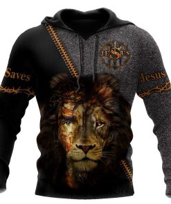 Faith in God Lion Jesus Save God 3D Hoodie For Man And Women, Jesus Printed 3D Hoodie