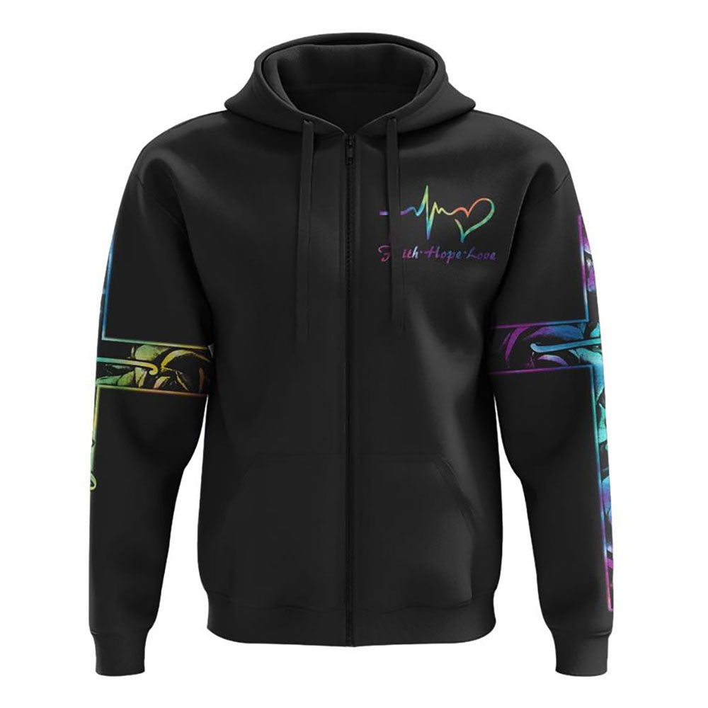 Fe Rose Colorful All Over Print 3D Hoodie, Christian Hoodie, Christian Sweatshirt, Bible Verse Shirt