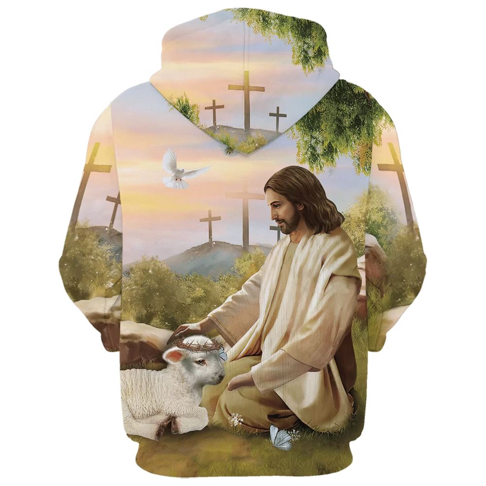 Give It To God And Go To Sleep Hoodie Jesus And The Lamb Hoodies Jesus Hoodie Men & Women, God 3D Printed Hoodie, Christian Apparel Hoodies