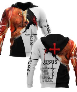 God And Lion Jesus Is My God Lion Is My Lord God 3D Hoodie For Man And Women, Jesus Printed 3D Hoodie