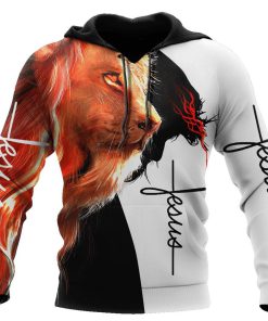 God And Lion Jesus Is My God Lion Is My Lord God 3D Hoodie For Man And Women, Jesus Printed 3D Hoodie
