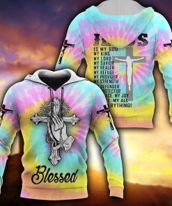 God Blesse Tie Dye Jesus Is My Provider God 3D Hoodie For Man And Women, Jesus Printed 3D Hoodie
