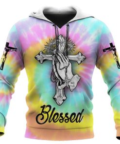 God Blesse Tie Dye Jesus Is My Provider God 3D Hoodie For Man And Women, Jesus Printed 3D Hoodie