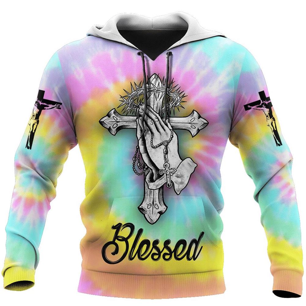 God Blesse Tie Dye Jesus Is My Provider God 3D Hoodie For Man And Women, Jesus Printed 3D Hoodie