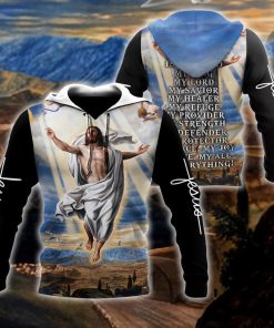 God Blessed Jesus Is My Savior My Healer My Refuge God 3D Hoodie For Man And Women, Jesus Printed 3D Hoodie