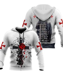 God Cross And Roses Jesus Is My Everything God 3D Hoodie For Man And Women, Jesus Printed 3D Hoodie