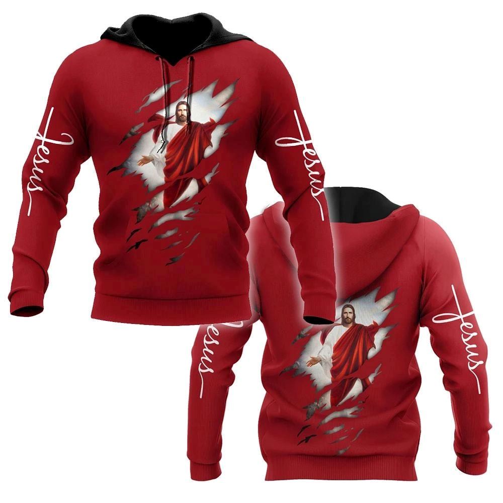 God In My Blood God 3D Hoodie For Man And Women, Jesus Printed 3D Hoodie