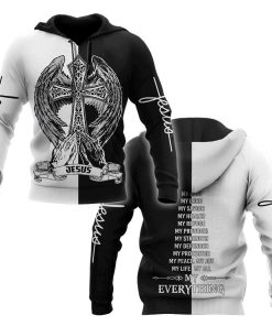 God My Everything Christian Jesus And Cross Printed Design God 3D Hoodie For Man And Women, Jesus Printed 3D Hoodie