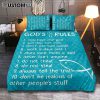 God's Rules Quilt Bedding Set Prints - Christian Gift For Child - Christian Quilt Bedding Set Bedroom Decor