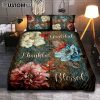Grateful Thankful Blessed Beautiful Camellia Northern Cardinal Quilt Bedding Set Bedroom - Christian Bedroom Decor - Religious Quilt Bedding Set Prints