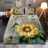 Guitar Sunflower Vase Your Talent Is God's Gift To You Quilt Bedding Set Art - Christian Art - Bible Verse Bedroom - Religious Home Decor