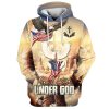 Hand Of God American One Nation Under God Hoodies Men & Women, God 3D Printed Hoodie, Christian Apparel Hoodies
