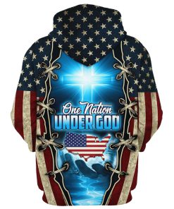 Hand Of God American One Nation Under God Hoodies Men & Women, God 3D Printed Hoodie, Christian Apparel Hoodies