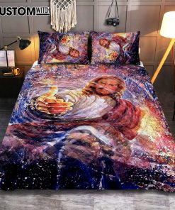 Hand Of God Knowing Jesus Quilt Bedding Set Bedroom - Christian Bedroom Decor - Religious Quilt Bedding Set Prints