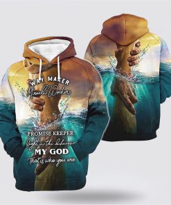 Hand Of God Way Marker 3D Hoodies For Women Men, God 3D Printed Hoodie, Christian Apparel Hoodies