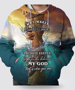 Hand Of God Way Marker 3D Hoodies For Women Men, God 3D Printed Hoodie, Christian Apparel Hoodies