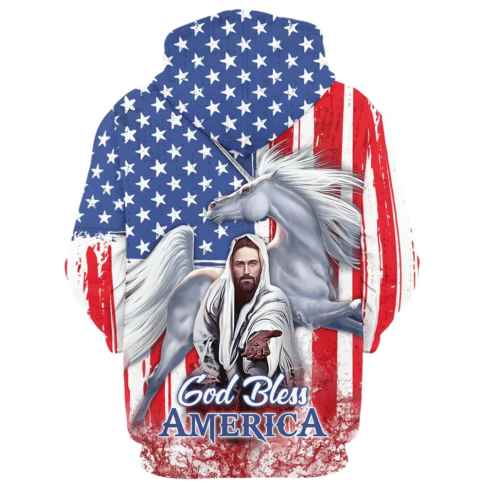 Horse With Jesus Hand 3D Hoodie One Nation Under God Hoodies Jesus Hoodie Men & Women, God 3D Printed Hoodie, Christian Apparel Hoodies