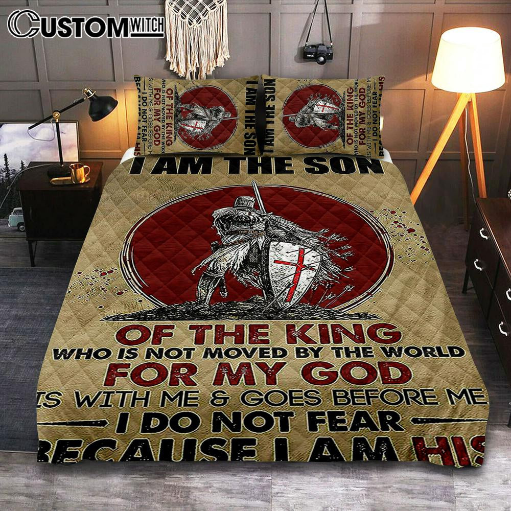 I Am The Son Warrior Quilt Bedding Set Bedroom - Christian Cover Twin Bedding Quilt Bedding Set - Religious Quilt Bedding Set Prints