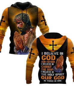 I Believe In God Our Father And Christ The Son God 3D Hoodie For Man And Women, Jesus Printed 3D Hoodie