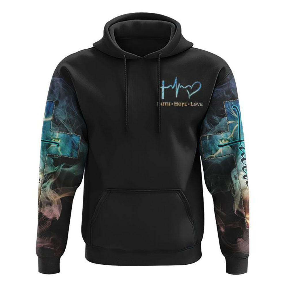 I Can Do All Things Lion Colorful All Over Print 3D Hoodie, Christian Hoodie, Christian Sweatshirt, Bible Verse Shirt