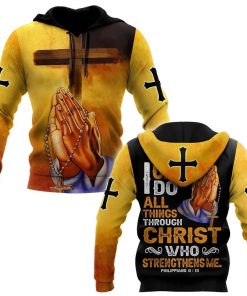 I Can Do All Things Through Christ God 3D Hoodie For Man And Women, Jesus Printed 3D Hoodie