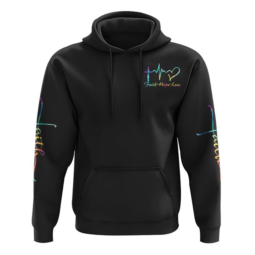 I Can Do All Things Wings Colorful All Over Print 3D Hoodie, Christian Hoodie, Christian Sweatshirt, Bible Verse Shirt