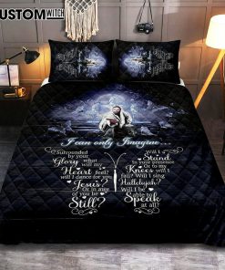 I Can Only Imagine Jesus & Butterflies Quilt Bedding Set Bedroom - Jesus Quilt Bedding Set Pictures - Christian Quilt Bedding Set Bedroom