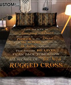 I Still Believe In Grace Quilt Bedding Set Bedroom - Christian Quilt Bedding Set Prints - Bible Verse Quilt Bedding Set Art