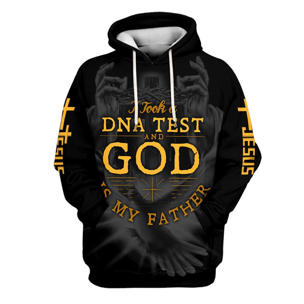 I Took A Dna Test And God Is My Father Hoodies Men & Women, God 3D Printed Hoodie, Christian Apparel Hoodies