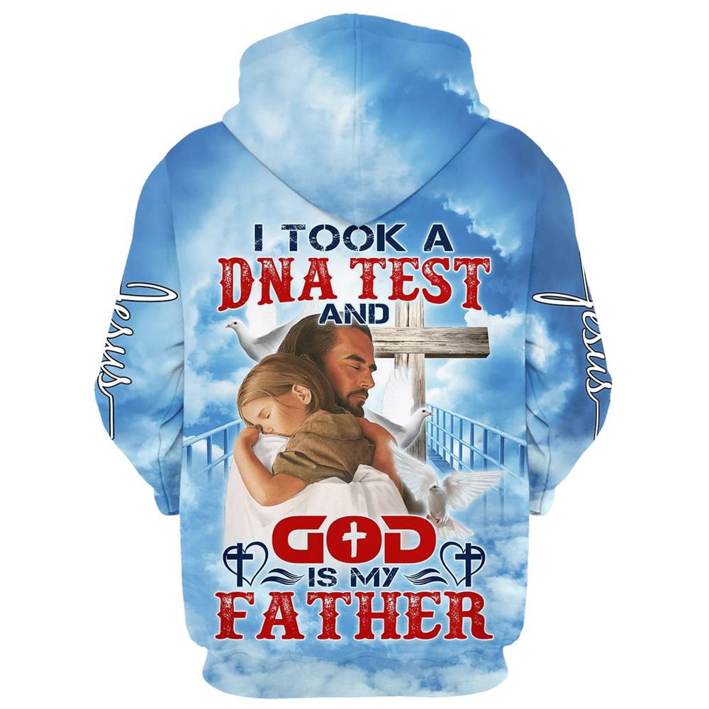 I Took A Dna Test And God Is My Father Jesus And Baby Hoodies Jesus Hoodie Men & Women, God 3D Printed Hoodie, Christian Apparel Hoodies