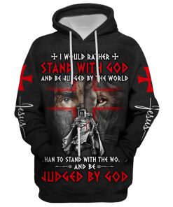 I Would Rather Stand With God And Be Judged By The World Lion And Warrior Hoodie For Men & Women, God 3D Printed Hoodie, Christian Apparel Hoodies