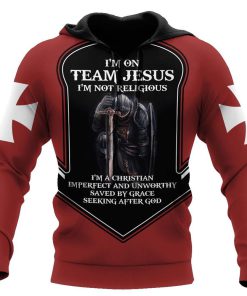 I'm On Team Jesus I'm Not Religious God 3D Hoodie For Man And Women, Jesus Printed 3D Hoodie