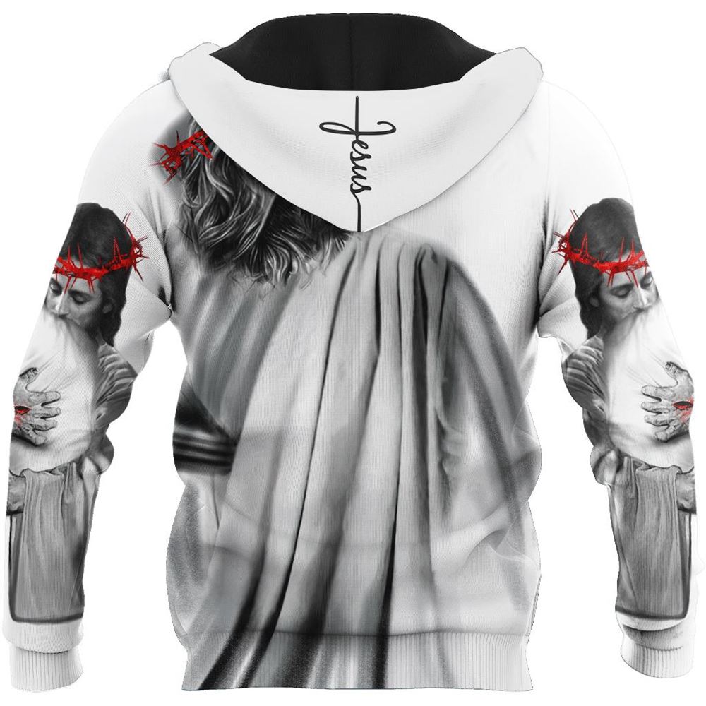 In The Arms Of Lord God 3D Hoodie For Man And Women, Jesus Printed 3D Hoodie