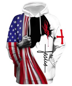 Jesus American Flag, Jesus Is My God Hoodie For Men & Women, God 3D Printed Hoodie, Christian Apparel Hoodies