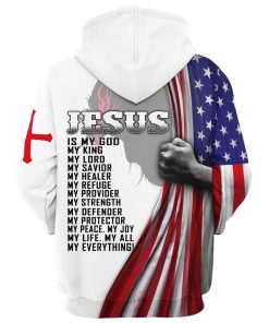 Jesus American Flag, Jesus Is My God Hoodie For Men & Women, God 3D Printed Hoodie, Christian Apparel Hoodies